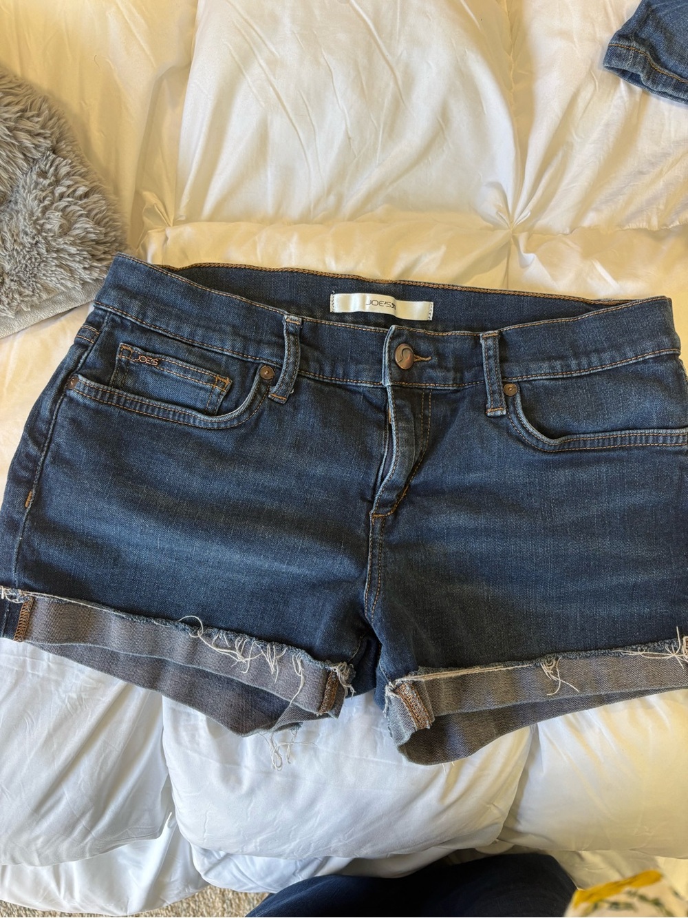 Joe's Jeans Medium Blue Denim Shorts with Contrast Stitching